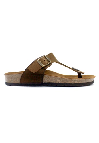 SoleSimple brown Rome - Camel Leather Sandals & Flip Flops 140BDSHB1BDD6EGS_1