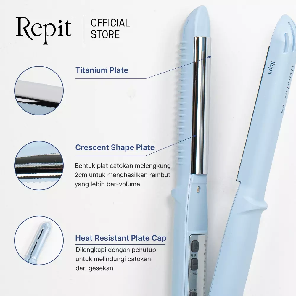 Repit Volumizer / Catokan Volume Rambut Powder Blue