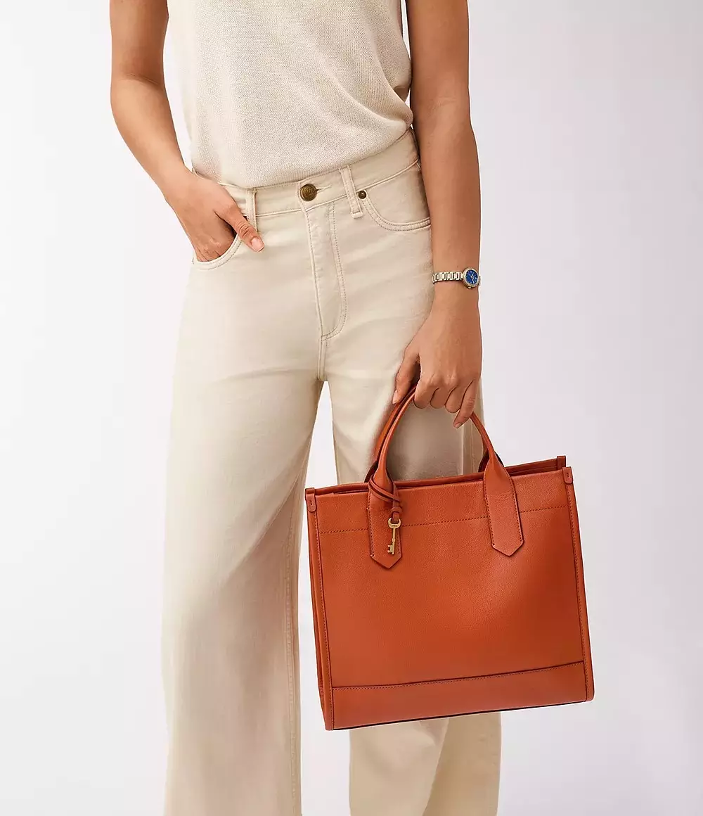 Jual Fossil Fossil Kyler Large Tote Bag Red Clay Tas Wanita SHB3103619