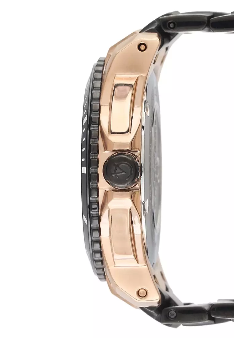 Alexandre Christie Jam Tangan Wanita - Rosegold Black - Stainless Steel - 6455 Rosegold Black Ladies