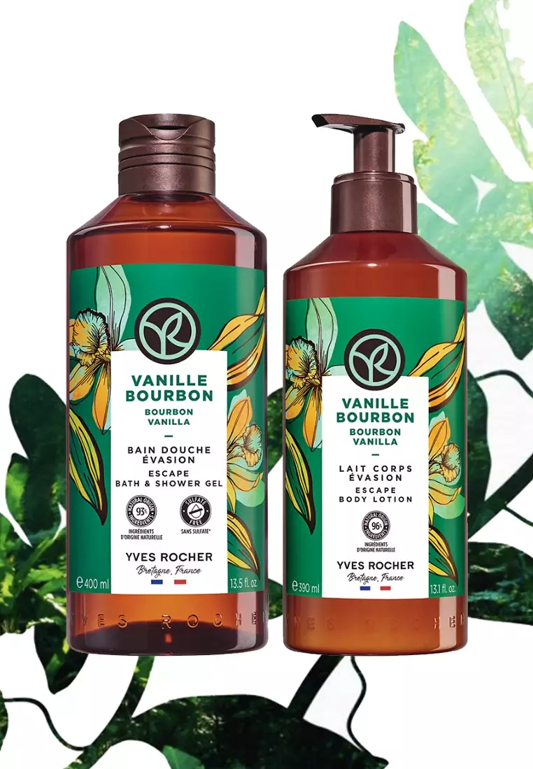 Bourbon Vanilla Body Wash Shower Gel 400ml and Lotion Moisturizer Bundle 390ml Scented Long Lasting