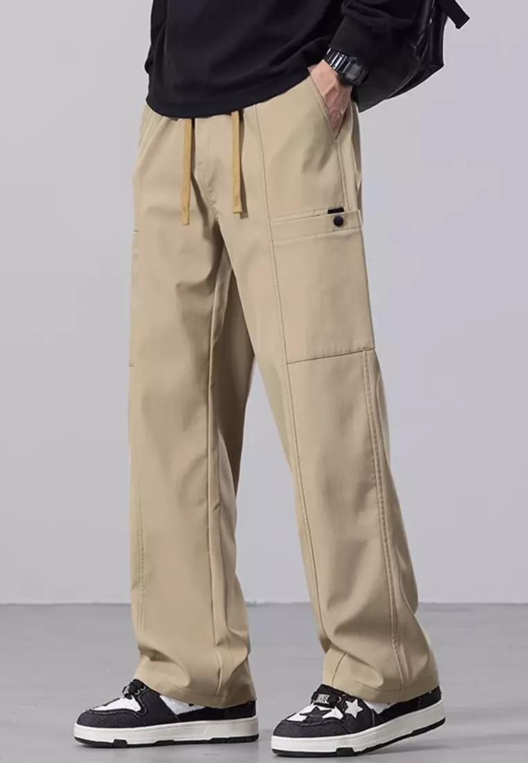 Drawstring Casual Cargo Trousers