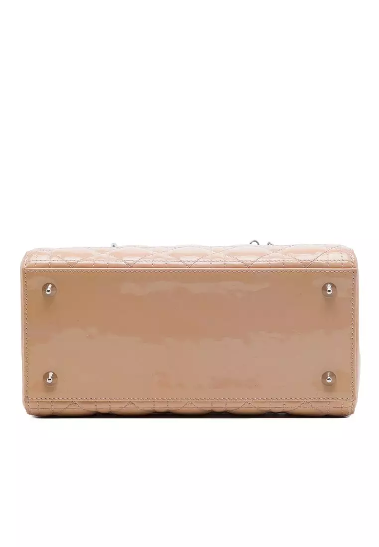 Pre-Loved Dior Medium Patent Cannage Lady Dior
