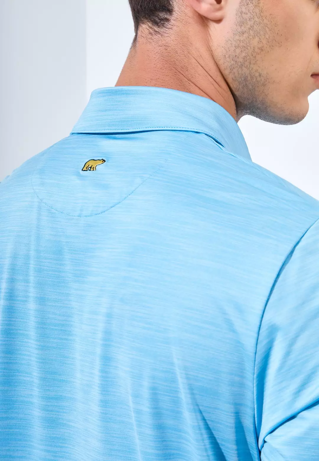 Jack Nicklaus Academy Premium Tonal Two Color Solid Polo Blue Surf