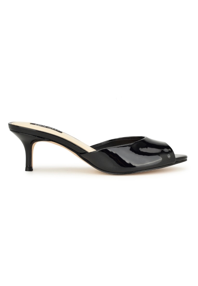 Nine West Luvlie Bridal Kitten Heel Open-toe Dress Sandals Black