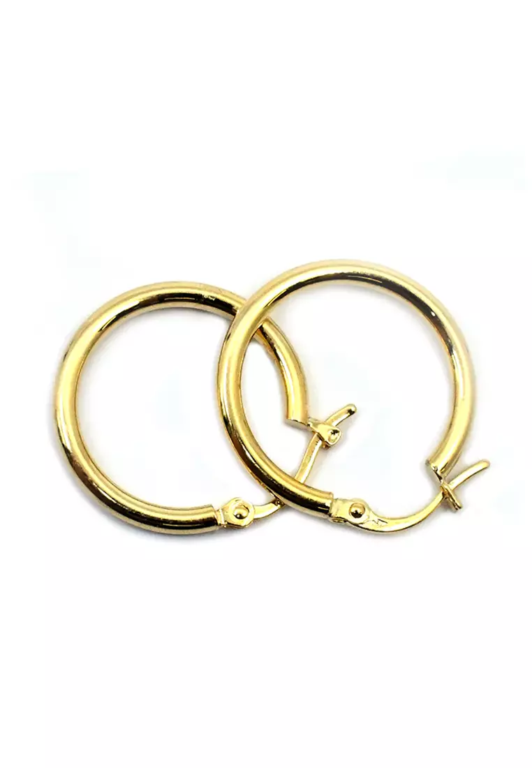 18K Italian Made Yellow Gold Earrings