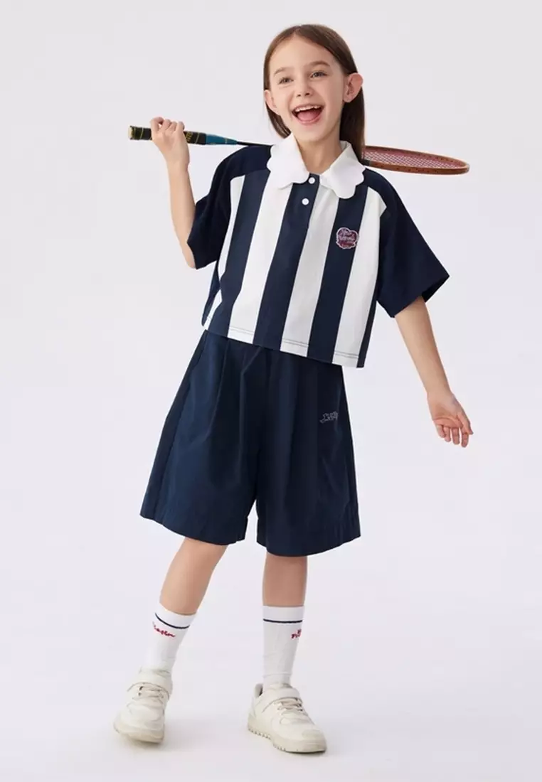 Color Stripe Flare Woven Short