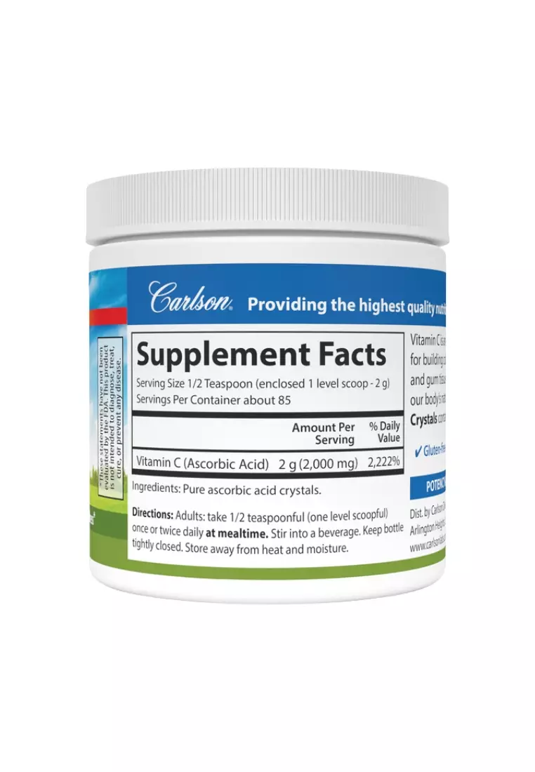 Buy Carlson Labs Carlson Vitamin C Crystals 2,000mg NonGMO 6 oz