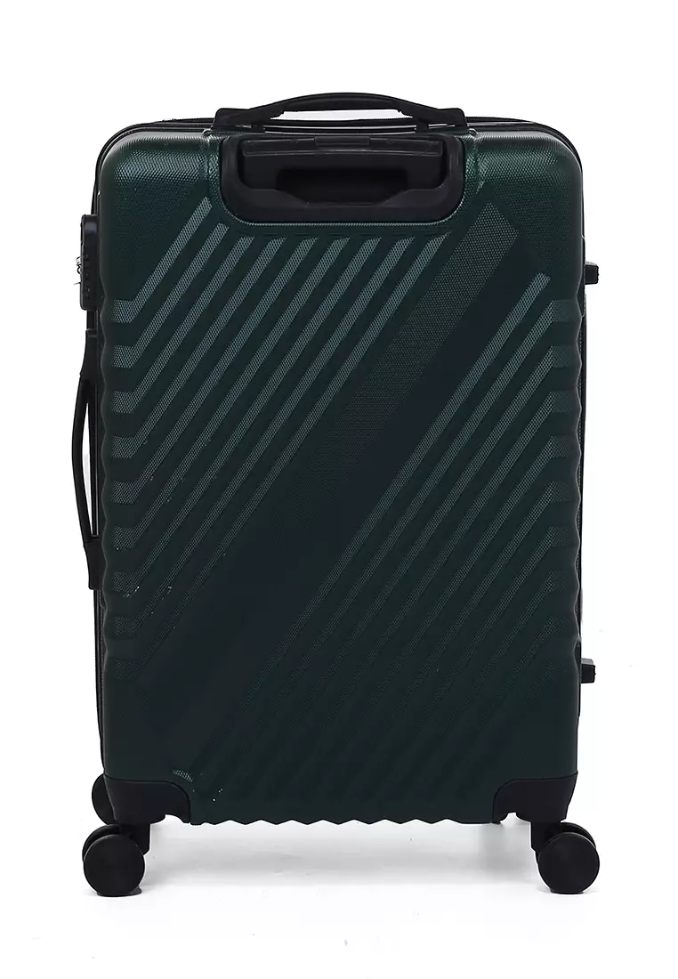 Austin Koper Unisex Size 24 Inch Travel Bag Large Compartment Material Fiber ABS ORIGINAL - Dark Green