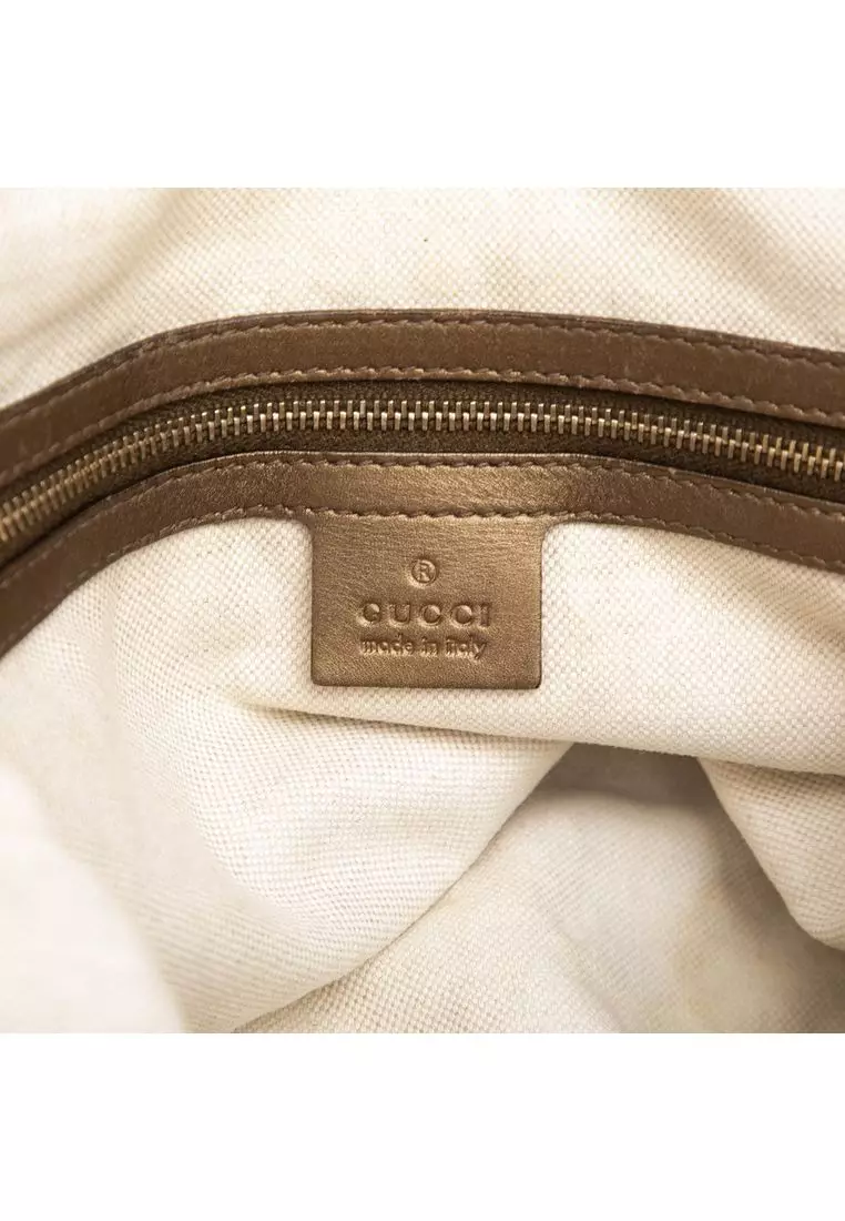 Pre-Loved Gucci Gg Lurex Heart Bit Satchel
