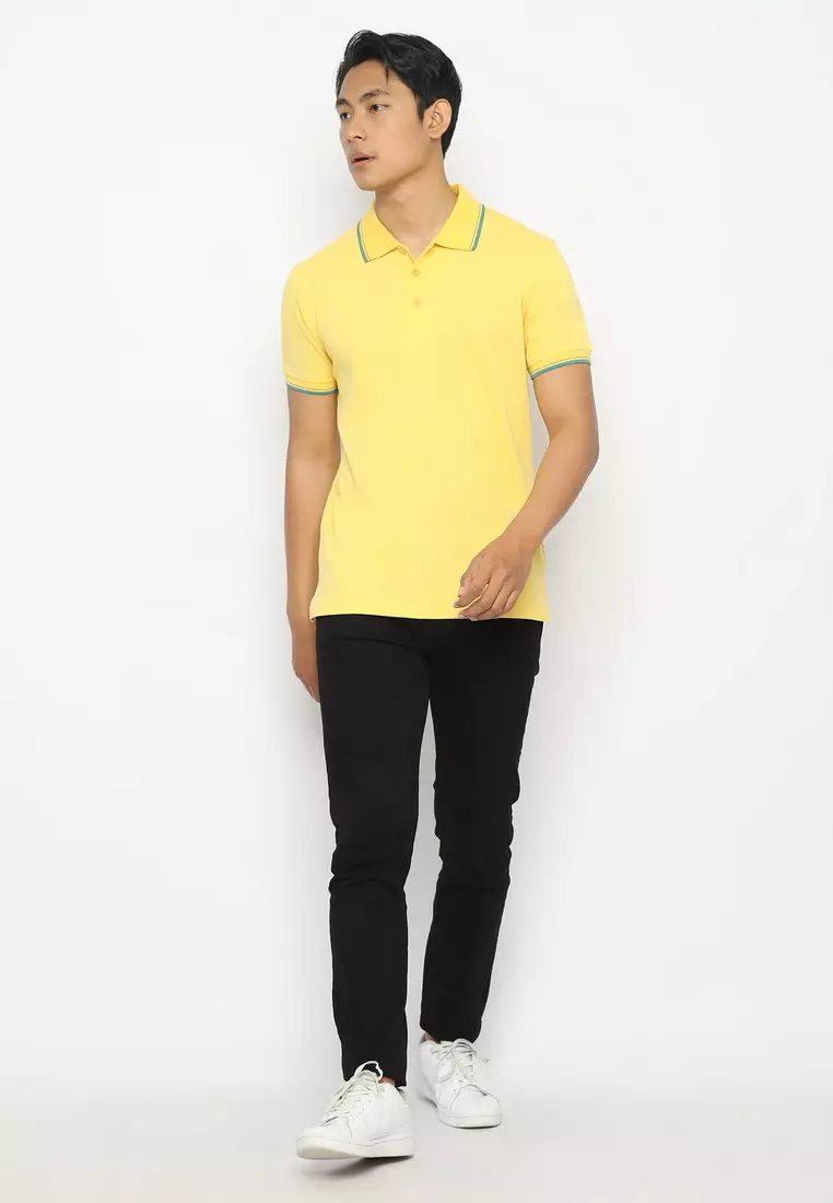 POLICE Polo Shirt Krah Stripes Pria 207200281