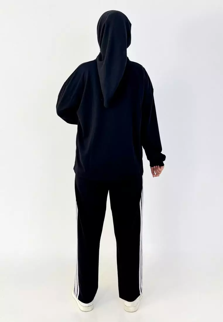 LEZAHRASIGNATURE Set Sporty Salma (Setelan Olahraga Wanita) HItam