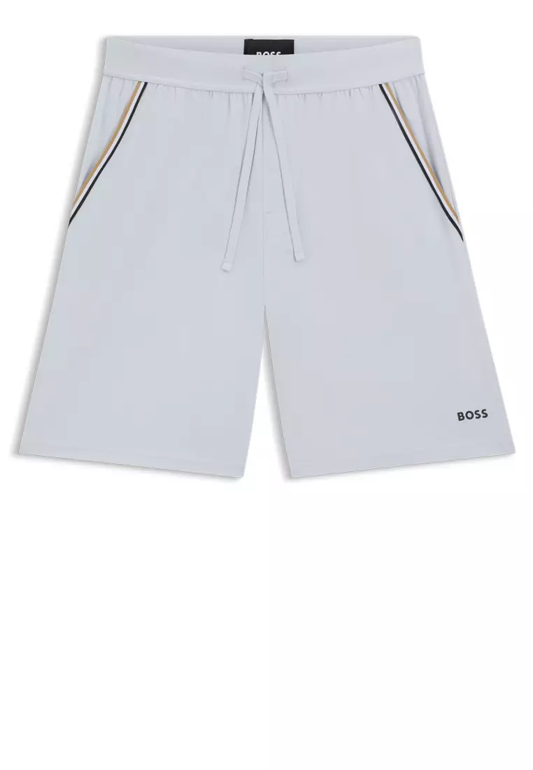Signature Stripe Tape Pyjama Shorts - BOSS Mainline