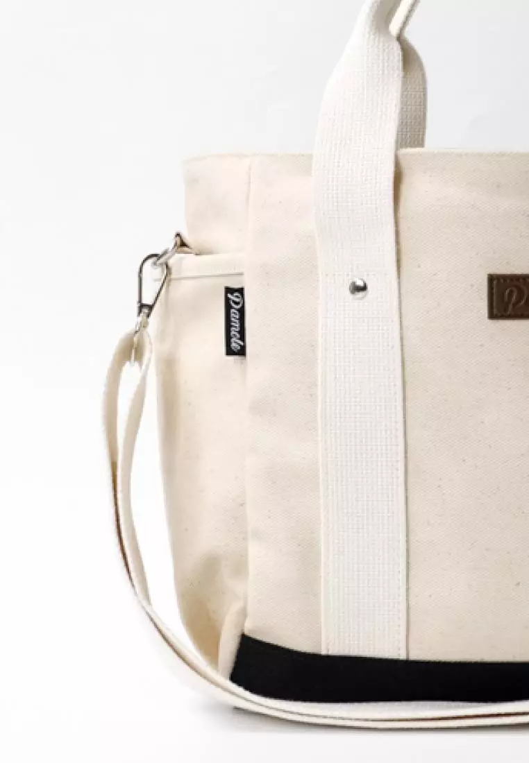 Pamole Tas Selempang Penutup Resleting Lapis Furing - Kelana Series - BW Komb Hitam