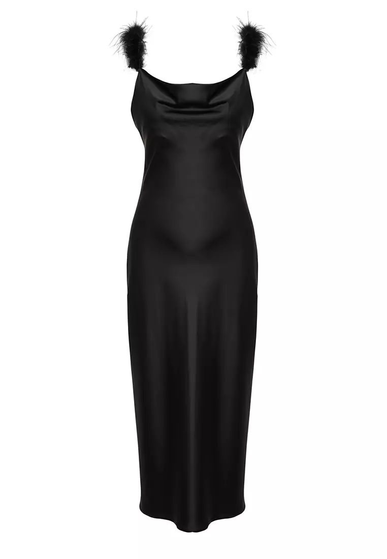 Cowl Neck Midi Dress