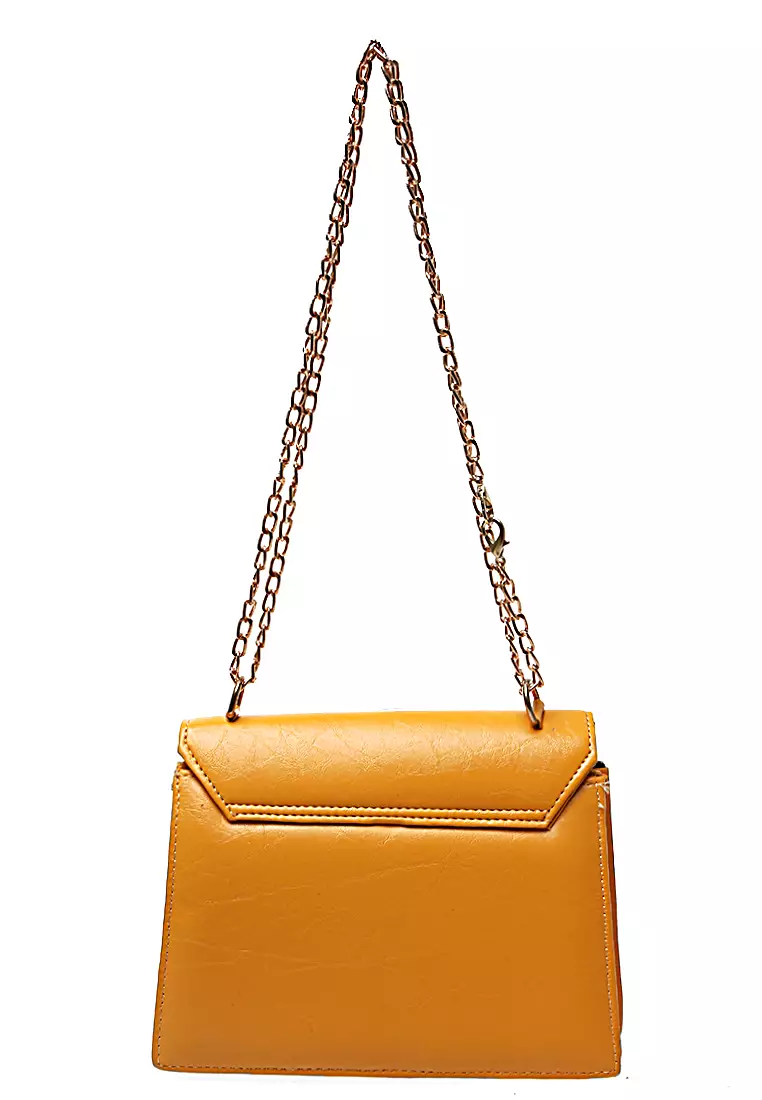 Faye Tas Selempang Wanita Casual Slingbag Plain High Quality Premium - Mustard