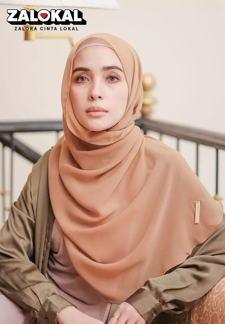 Ovel Shawl (Pashmina Oval Lozy x Hamidah) Hazelnut