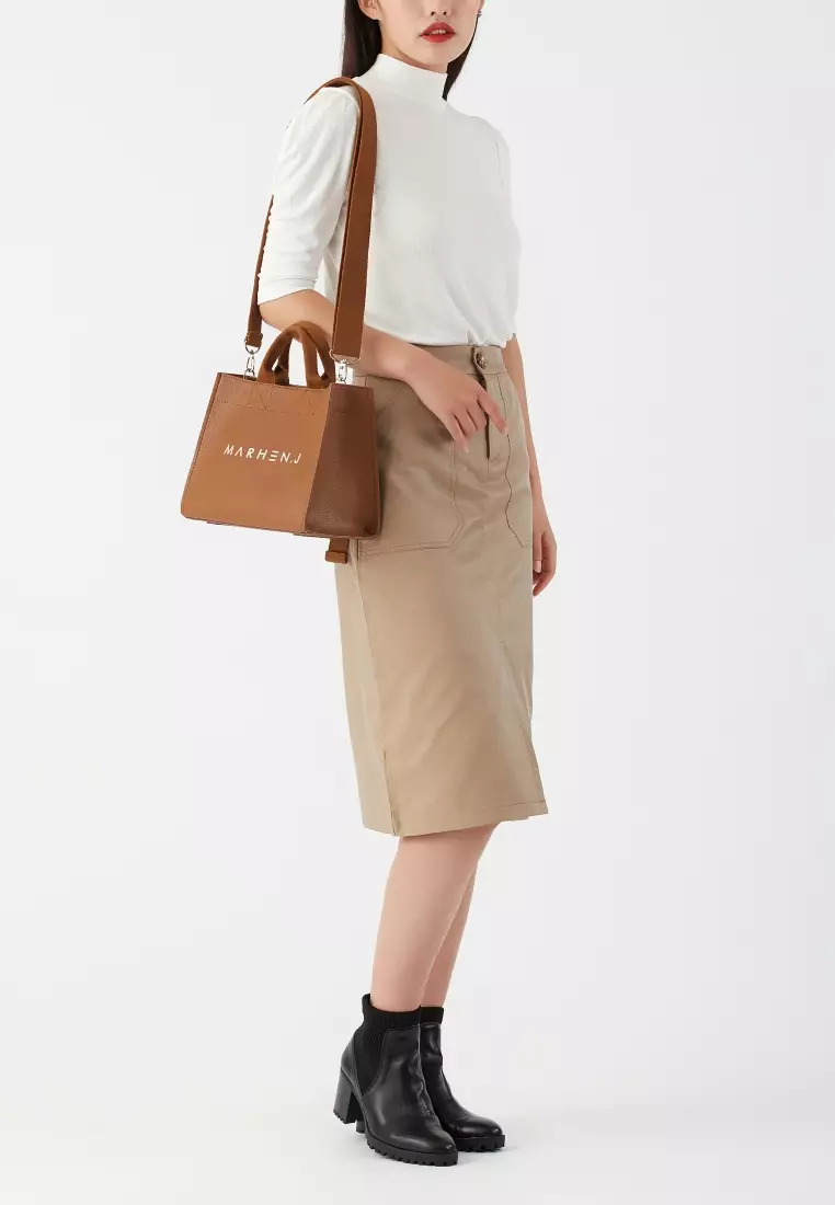 CINDY Vegan Leather Crossbody Bag Camel