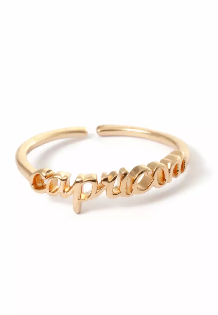 Ring Casual Rasi Bintang Perhiasan Aksesoris Fashion Wanita Gold - Capricron