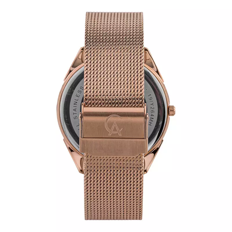 Jam Tangan Pria Alexandre Christie Classic AC 8626 MH BRGSL Men Silver Dial Rose Gold Mesh Strap