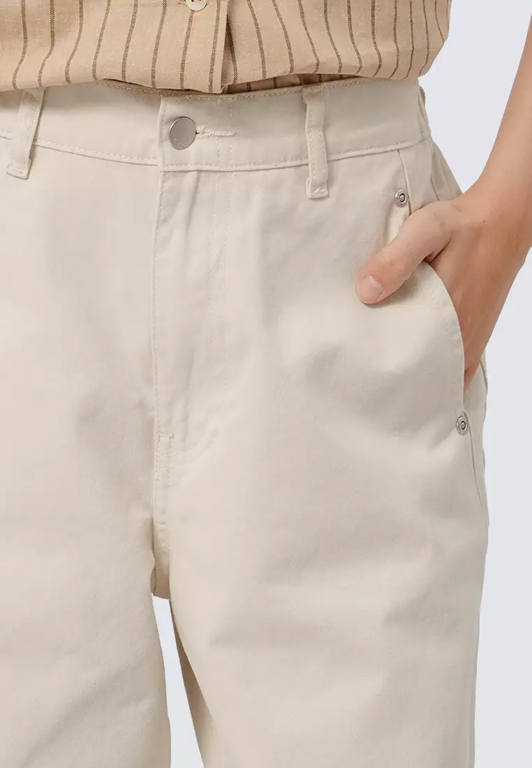 Regular Fit Denim Pants ECRU