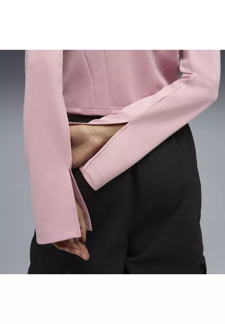 DARE TO Women's Slim Cropped Track Jacket
