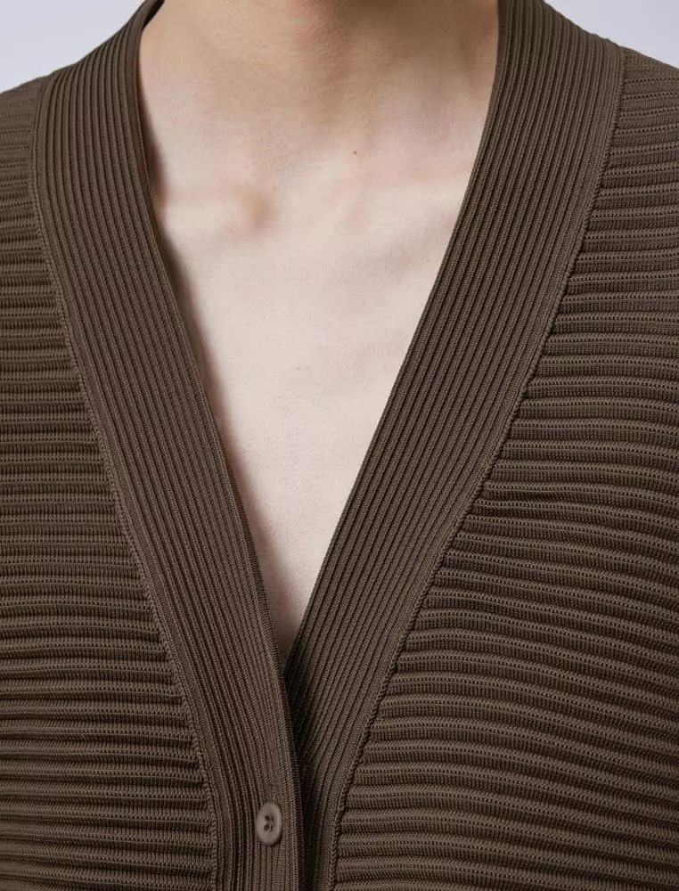 Mid-Length Cardigan Sweater