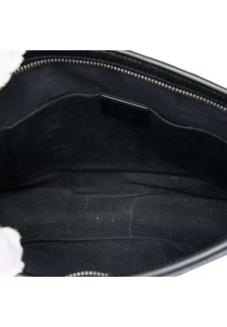 Pre-Loved Gucci Gg Supreme Web Clutch