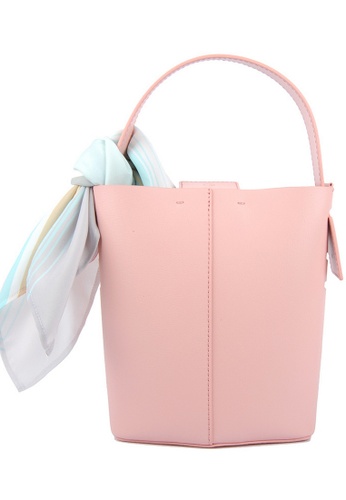 RO Bags pink RO Terranova Felucca Mini Top Handle Bucket Bag in Peach/Pink Sunset 33D5AACA930A42GS_1