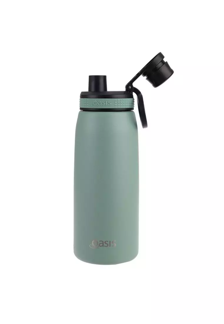 Oasis Stainless Steel Insulated Sports Water Bottle with Screw Cap 780ML - Sage Green