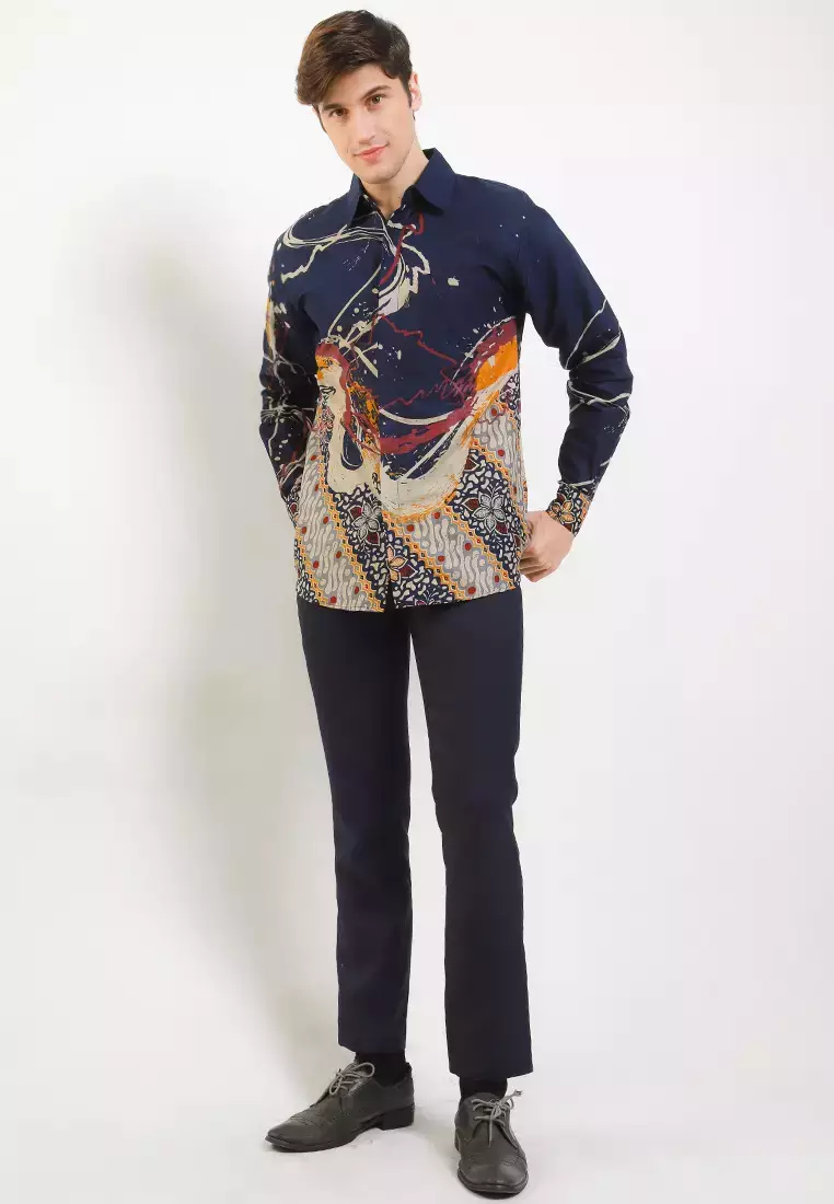 Tyaga Kemeja Batik Premium Pria Casual Modern Lengan Panjang