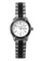 EGLANTINE 黑色 and 銀色 EGLANTINE® DAY/DATE 中性鋼質石英手錶，白色錶盤，星期日期，鋼質和 IP 黑色錶鍊 A2F4DAC65E7B9CGS_3