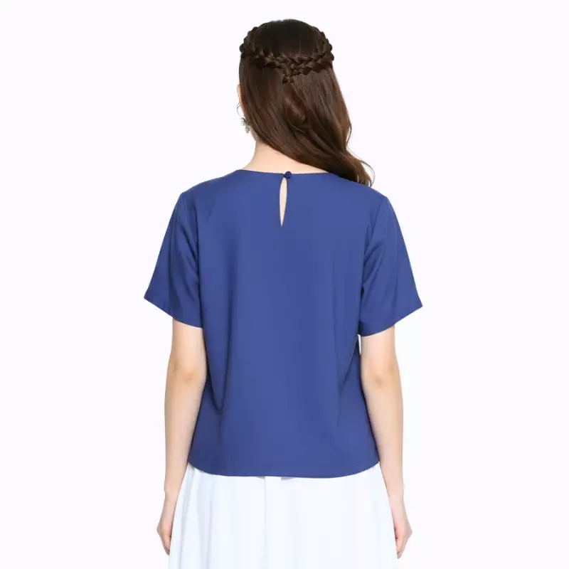 Blouse Batik Wanita - Bhatara Batik Alexis - Atasan Batik Modern Lengan Pendek