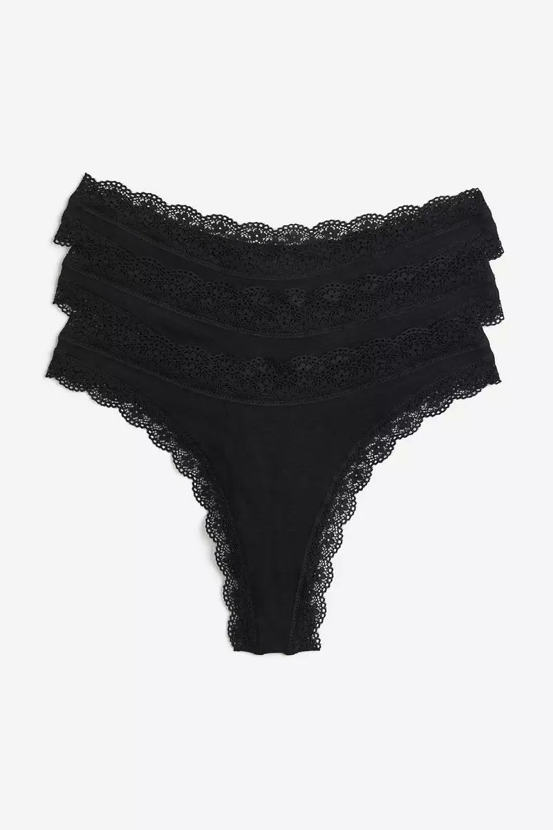 Buy H&M 3-pack cotton thong briefs Online