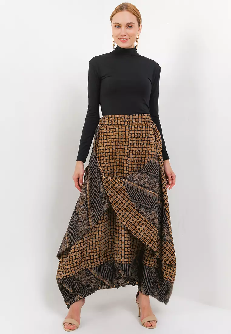 PantsSkirt Elastic Aladin Cut&Sew