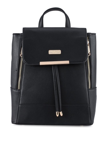 Unisa black Faux Leather Backpack With Flap Over ED4F5AC4AC0060GS_1