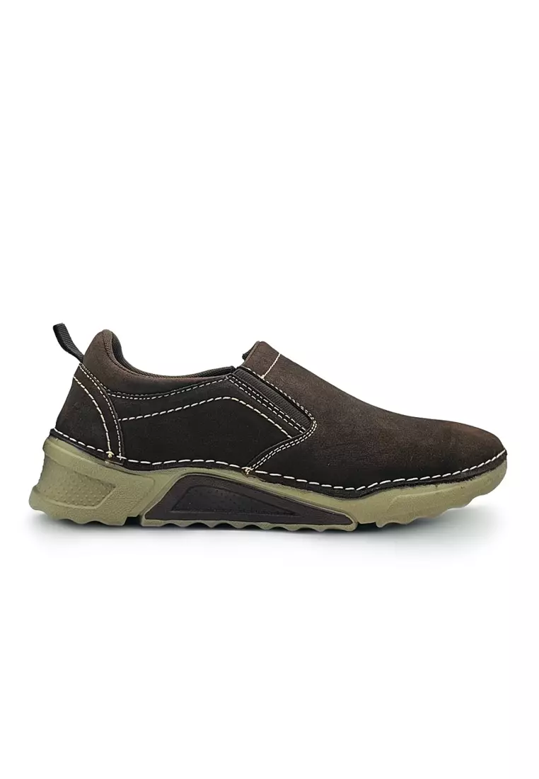 Discount on POLO HILL  shoes - SKU: POLO HILL Men Genuine Leather Slip On Round Toe Shoes