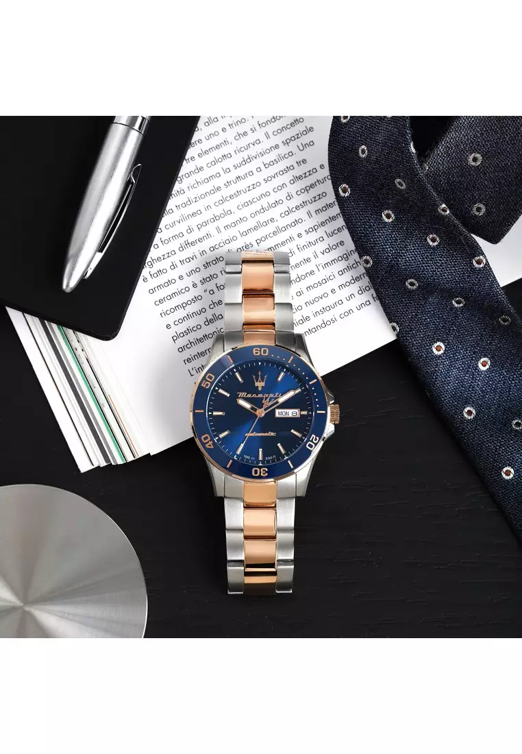 【2 Years Warranty】Maserati Competizione 43mm Men's Automatic Watch Luminous Dial Hands R8823100001