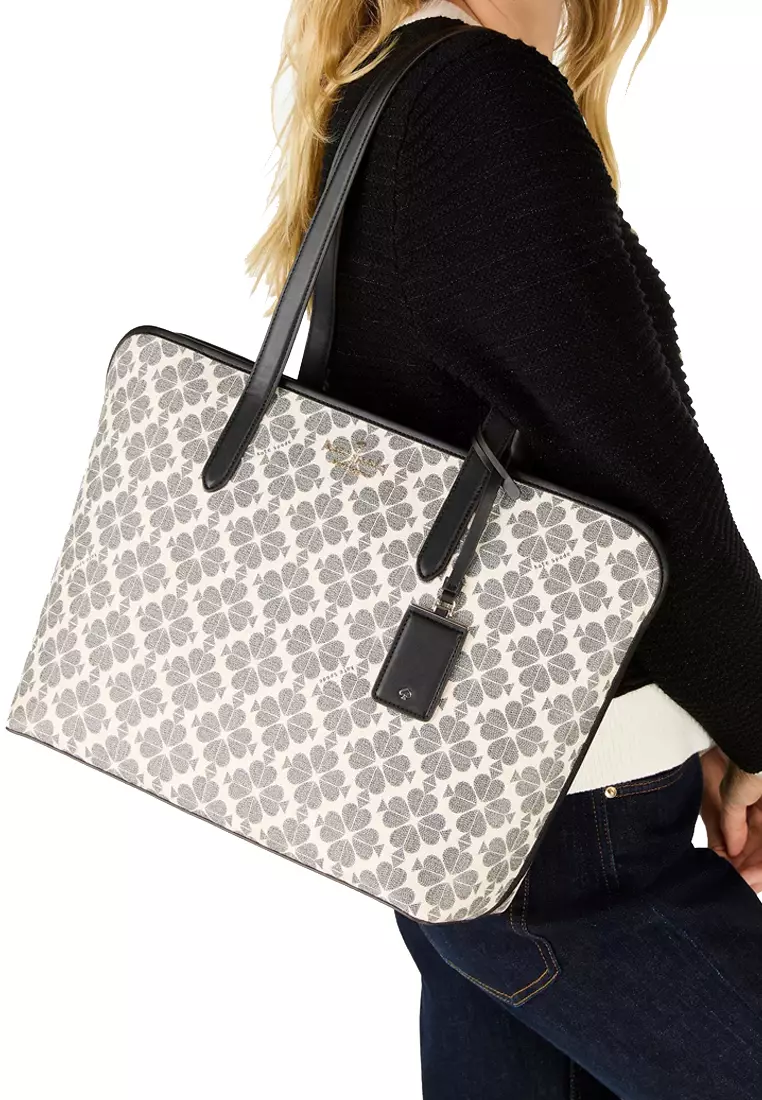 Kate Spade Signature Spade Flower Tote Bag in Black Multi KG086