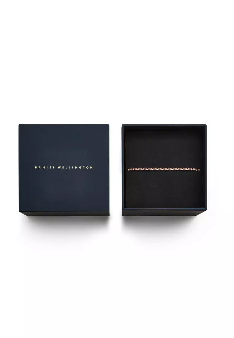 Classic Tennis Bracelet Apricot Silver - Unisex Bracelet for women and men stainless steel Bracelet DW Official Authentic Original 手鍊 不鏽鋼手鍊 DW 官方正品原裝