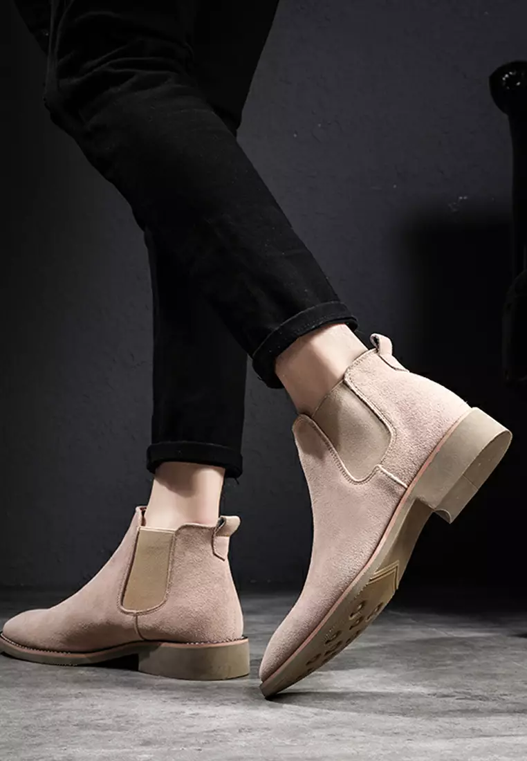 Cow Suede Vintage Elastic Boots MC126