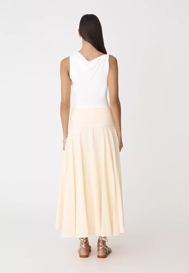 Cici Bamboo Twist Shoulder Top