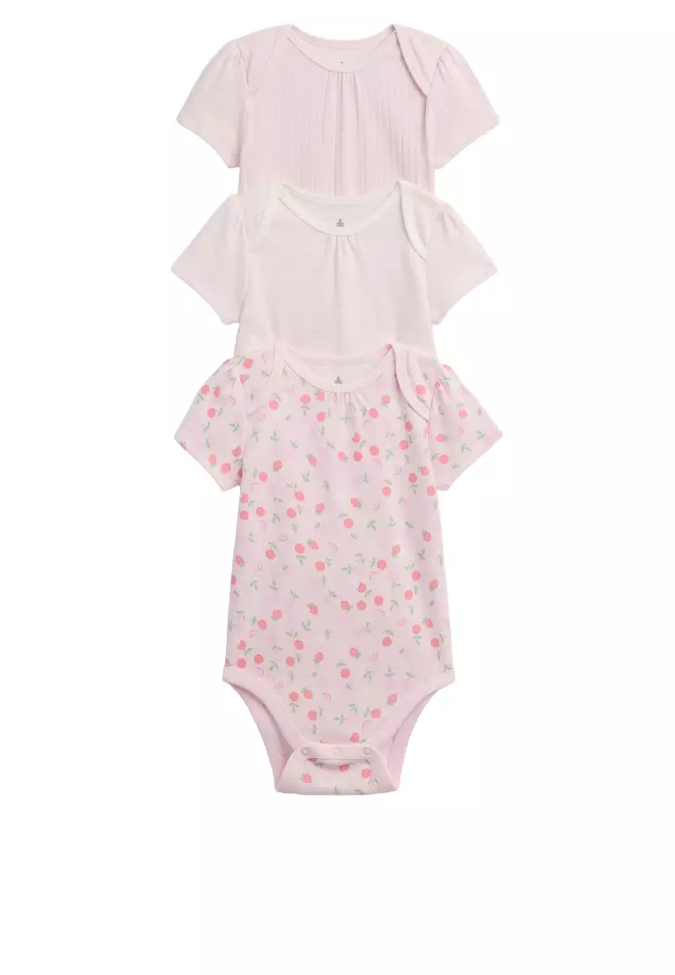 Short Sleeves Bodysuit 3-Pack