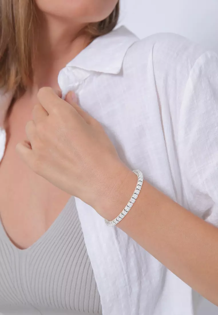 Gelang Perhiasan Perak 925 Wanita Glamour Zirconia