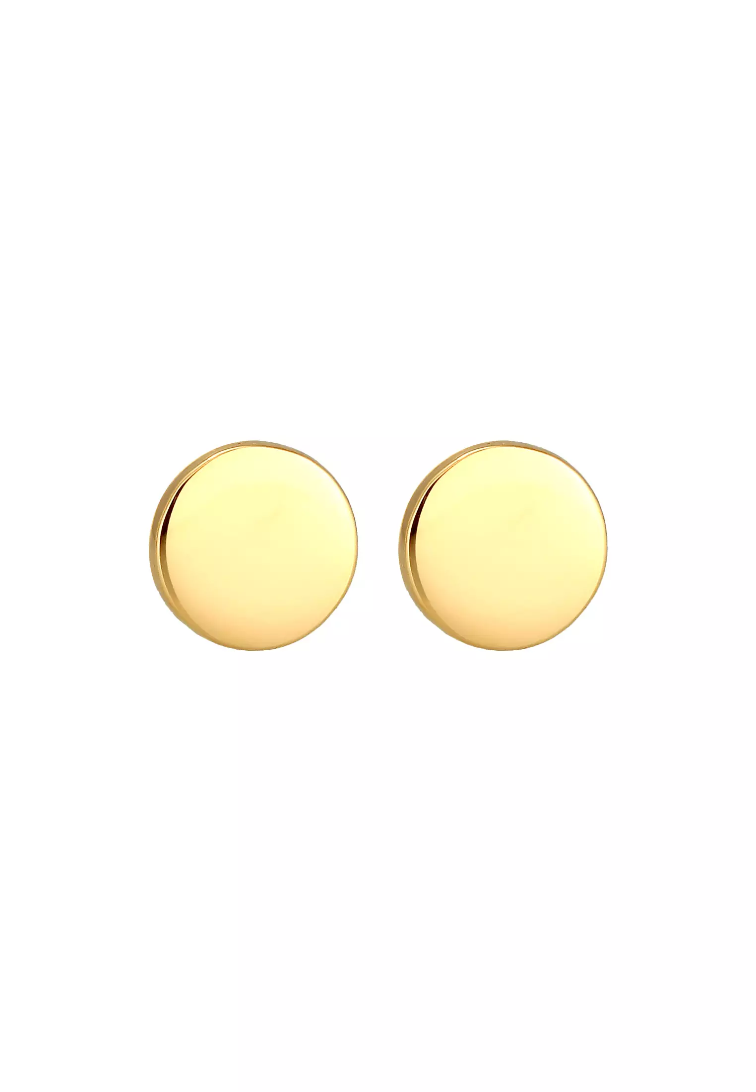 Buy Elli Jewelry Earrings Circle Round Basic 375 Yellow Gold 2024