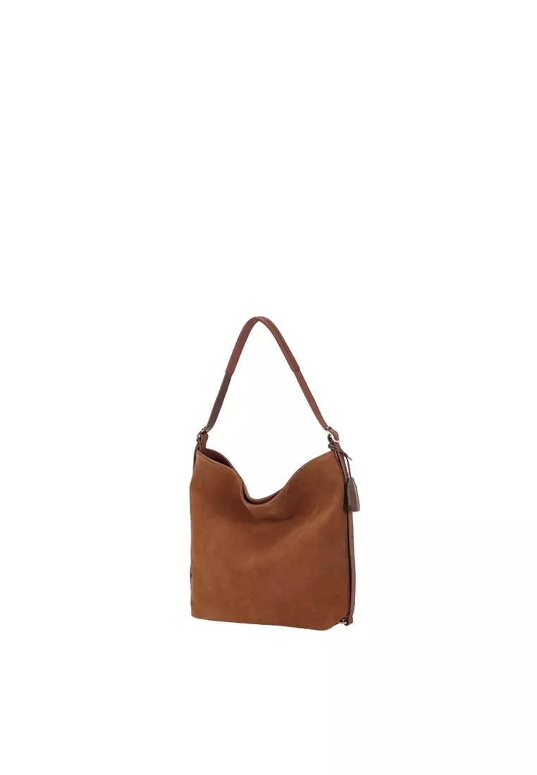 [Limited] DON Shoulder Bag - Suede Caramel