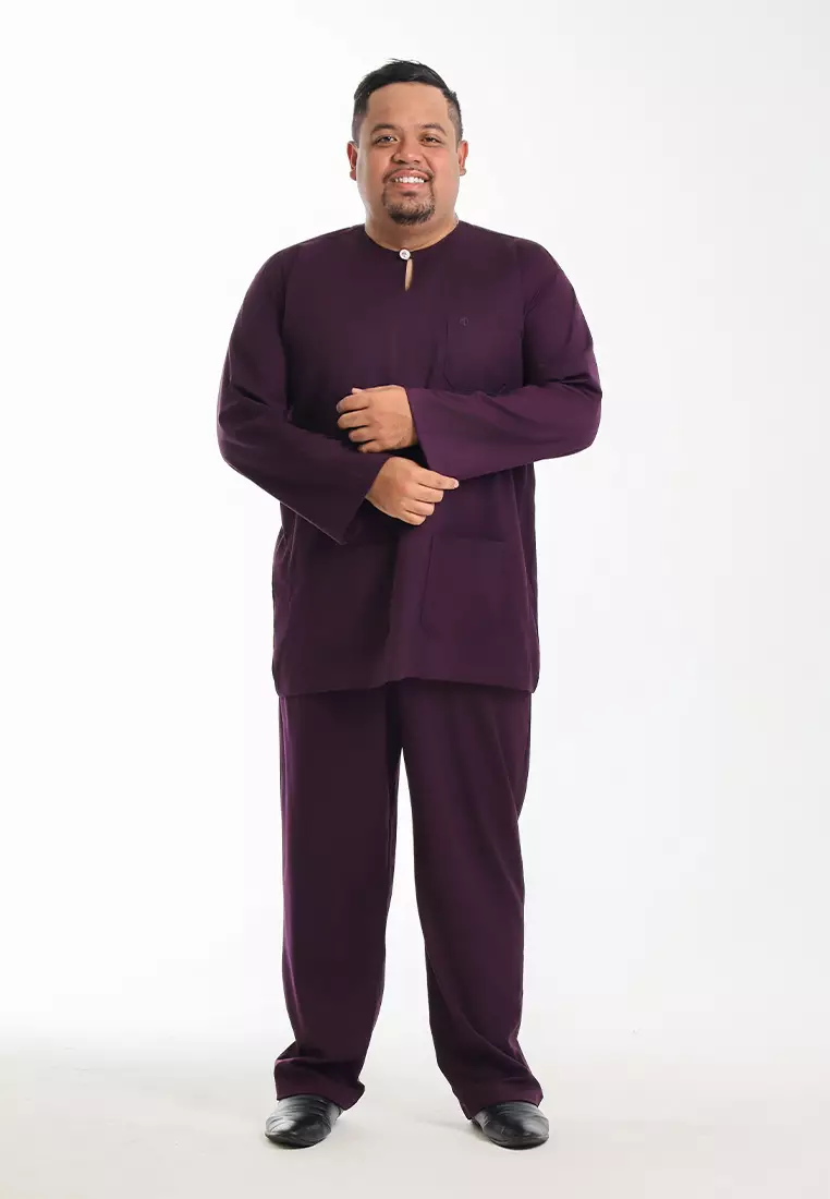 Alain Delon Baju Melayu Teluk Belanga Dewasa - 19026003-29DarkPurple