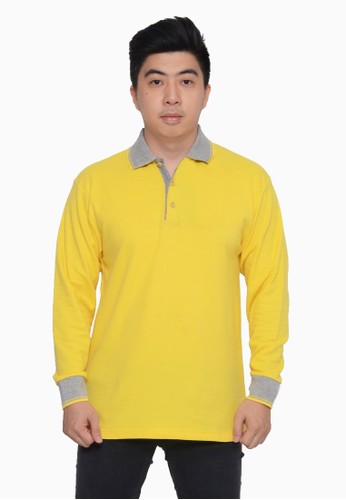 Andre Michel yellow Andre Michel Kaos Polo Shirt Lengan Panjang Kerah Abu Kuning 933-50 21D2BAA5B5673DGS_1