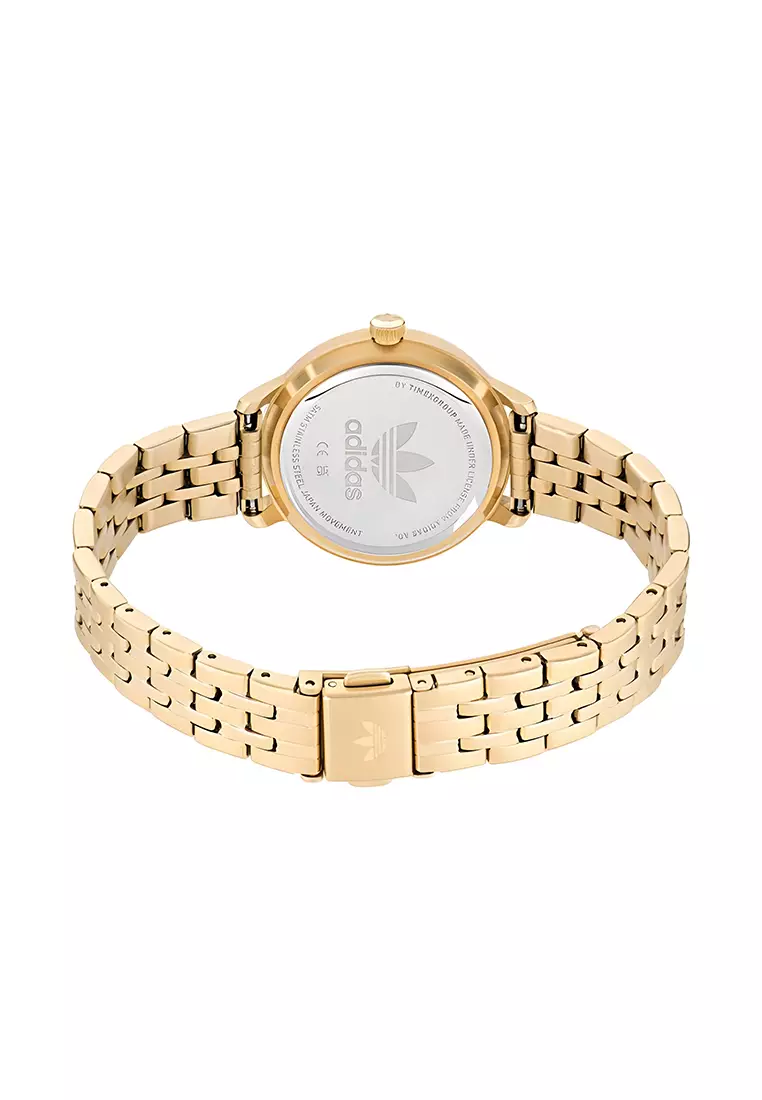 Adidas Code One Womens Watch - Jam Tangan Analog Wanita - Gold Stainless Case - AOSY23527