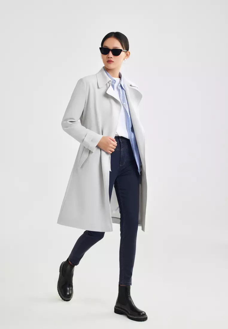 Polyester 風衣型大衣